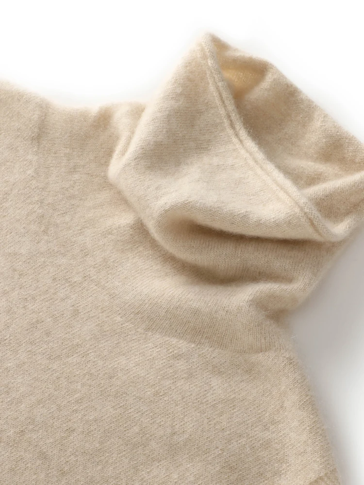 S1ba4f61d994b4c728145e521ecb990c1n.webp Women 100% Merino Wool Sleeveless Pullovers Turtleneck Sweater Waistcoat Wool Knitwear Spring Autumn Winter Fashion Vest Tops
