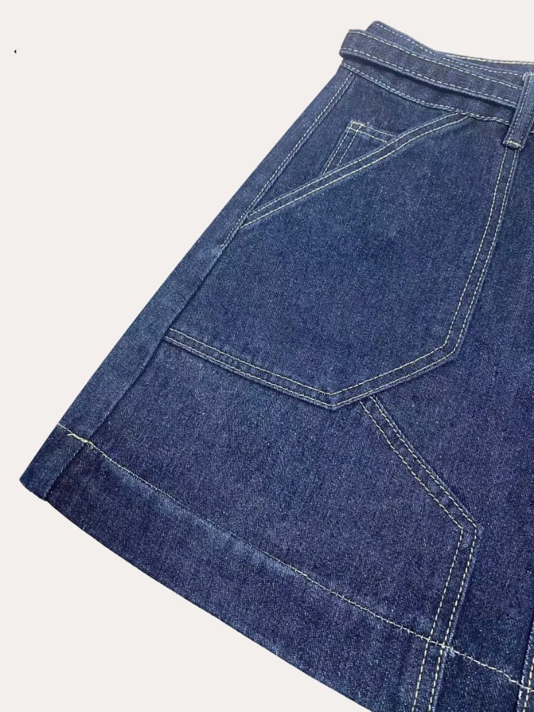 Sa48c628489da45f7809e65464039eb67K.webp Women's Spring Summer Vintage Denim Mini Skirt Non-Stretch High Waist Belted Casual Streetwear Korean Y2K Fashion A-Line Skirt
