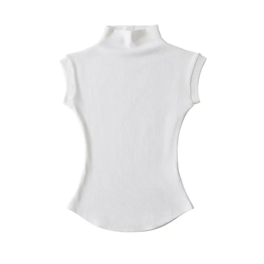 Sf19ed9609219472ca5944b0ad9f5074cT.webp Women Summer Sexy Turtleneck Sleeveless T-Shirts Tops Solid Slim Pullovers Female Plus Size Causal Basics Tees Shirts 2026 Y2K